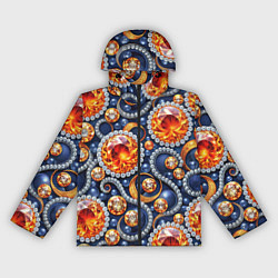 Ветровка с капюшоном женская Ювелирные украшение с золотом и бриллиантом паттер, цвет: 3D-черный