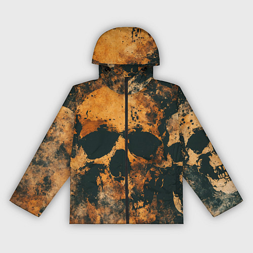 Женская ветровка Гранжевые черепа / 3D-Черный – фото 1