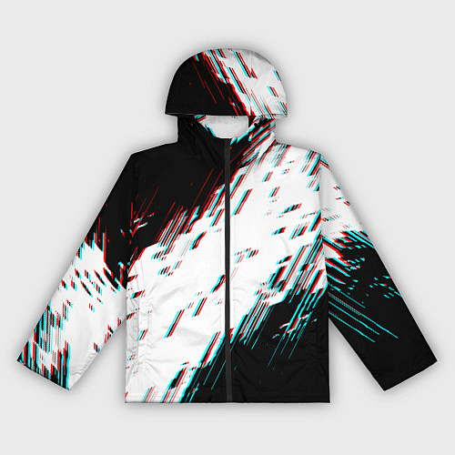 Женская ветровка Glitch effect / 3D-Черный – фото 1