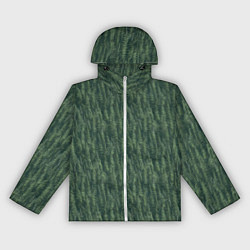 Ветровка с капюшоном женская Зеленые клубы шерсти, цвет: 3D-белый