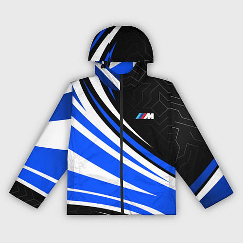 Женская ветровка BMW M - синие волны / 3D-Черный – фото 1
