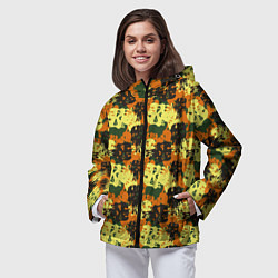 Ветровка с капюшоном женская Размалеванные черепа, цвет: 3D-черный — фото 2