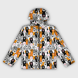 Ветровка с капюшоном женская Кошачьи лапы, цвет: 3D-черный