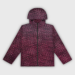 Ветровка с капюшоном женская Бордовая абстрактная рябь, цвет: 3D-черный