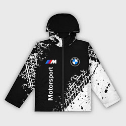 Ветровка с капюшоном женская БМВ: следы от шин, цвет: 3D-черный