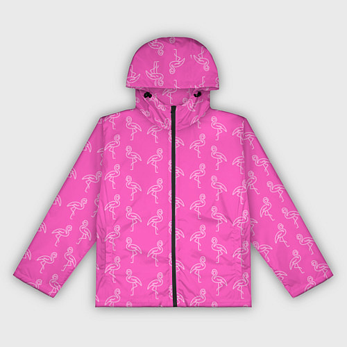 Женская ветровка Пара розовых фламинго / 3D-Черный – фото 1