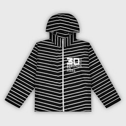 Ветровка с капюшоном женская Thirty Seconds to Mars pattern optic, цвет: 3D-белый