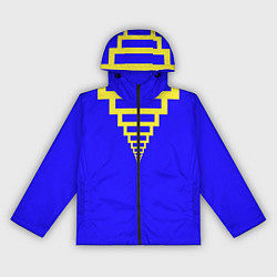 Ветровка с капюшоном женская Прямоугольники уходящие, цвет: 3D-черный