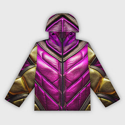 Ветровка с капюшоном женская Текстурная кожа в космическом стиле, цвет: 3D-черный