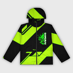 Ветровка с капюшоном женская Киберпанк кислотная геометрия, цвет: 3D-черный