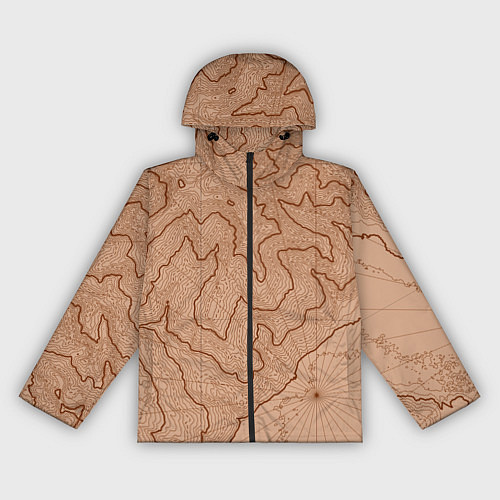 Женская ветровка Старая карта неизвестного мира / 3D-Черный – фото 1