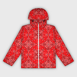 Ветровка с капюшоном женская Цветной орнамент, цвет: 3D-белый
