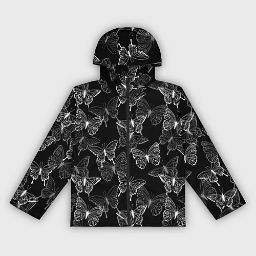 Женская ветровка Паттерн бабочки / 3D-Черный – фото 1