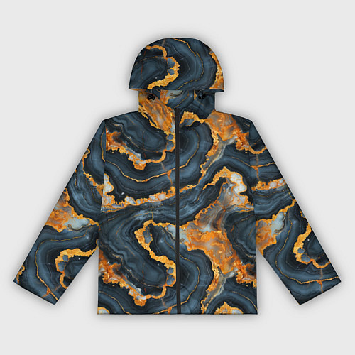 Женская ветровка Золотистый мрамор / 3D-Черный – фото 1