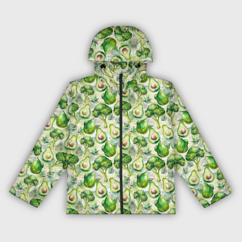 Женская ветровка Авокадо и брокколи / 3D-Черный – фото 1