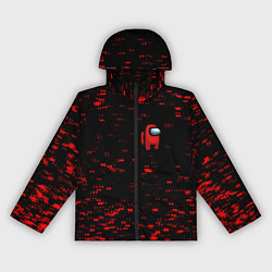 Ветровка с капюшоном женская Among us текстура краски, цвет: 3D-черный