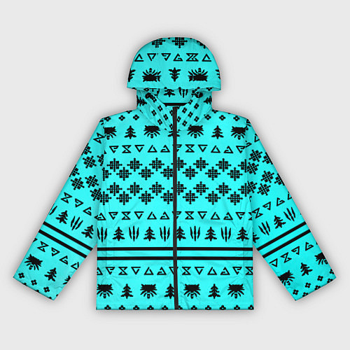 Женская ветровка Ведьмак зимний паттерн / 3D-Черный – фото 1