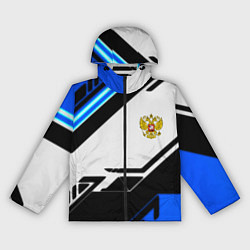 Ветровка с капюшоном женская Россия геометрия текстура, цвет: 3D-черный
