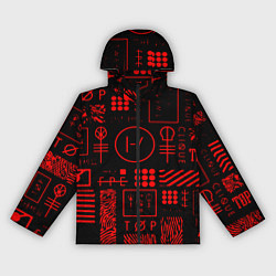 Ветровка с капюшоном женская Twenty one pilots pattern rock, цвет: 3D-черный