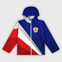 Ветровка с капюшоном женская Россия - униформа федерации, цвет: 3D-белый