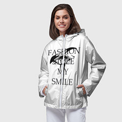 Ветровка с капюшоном женская Мода украла мою улыбку, цвет: 3D-белый — фото 2