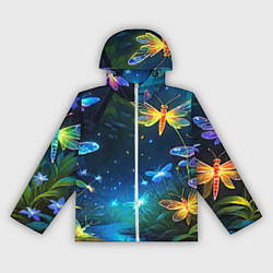 Ветровка с капюшоном женская Сказочный лес - бабочки, цвет: 3D-белый