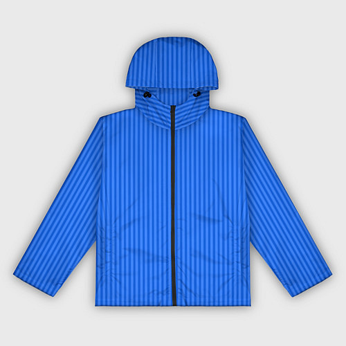 Женская ветровка Лазурный синий в тонкую полоску / 3D-Черный – фото 1