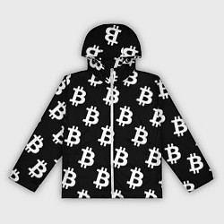 Ветровка с капюшоном женская Биткоин блокчейн, цвет: 3D-белый