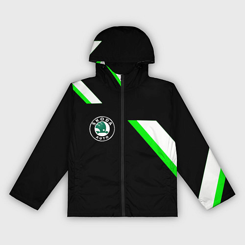 Женская ветровка Skoda geometry / 3D-Черный – фото 1