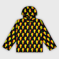 Ветровка с капюшоном женская Billie Eilish glitch pattern, цвет: 3D-черный