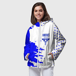 Ветровка с капюшоном женская The last of us краски цикады, цвет: 3D-белый — фото 2