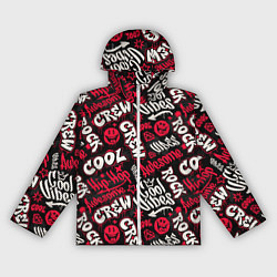 Ветровка с капюшоном женская Крутая команда, цвет: 3D-белый