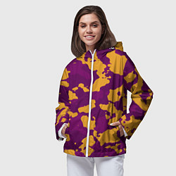 Ветровка с капюшоном женская Песчанный камуфляж милитраи, цвет: 3D-белый — фото 2