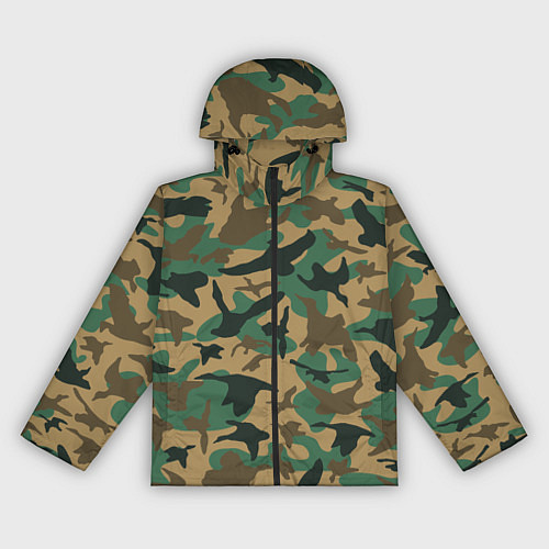 Женская ветровка Армейский камуфляж текстура / 3D-Черный – фото 1