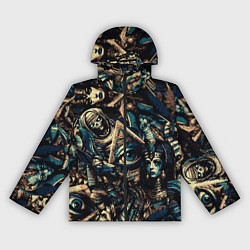 Ветровка с капюшоном женская Фараон Клеопатра Анубис и пирамиды, цвет: 3D-черный