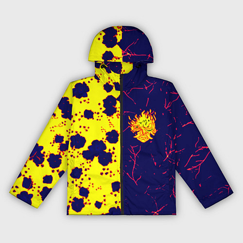 Женская ветровка Cyberpunk лого текстура / 3D-Черный – фото 1