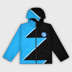 Ветровка с капюшоном женская Napoli fc geometry blue, цвет: 3D-черный