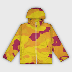 Ветровка с капюшоном женская Камуфляж золото текстура, цвет: 3D-белый