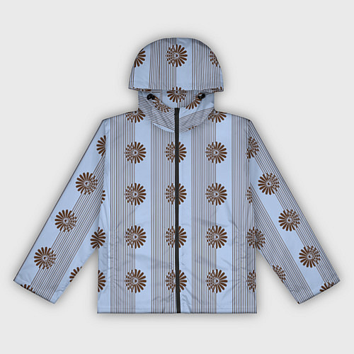 Женская ветровка Цветы шоколадного цвета - абстракция / 3D-Черный – фото 1