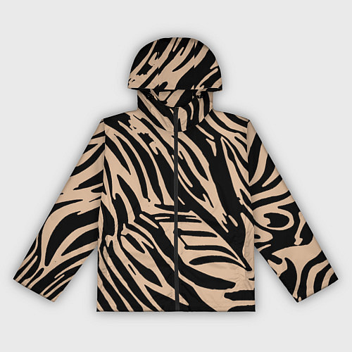 Женская ветровка Чёрно-бежевый полосы / 3D-Черный – фото 1