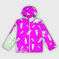 Ветровка с капюшоном женская Fortnite pattern pink, цвет: 3D-белый