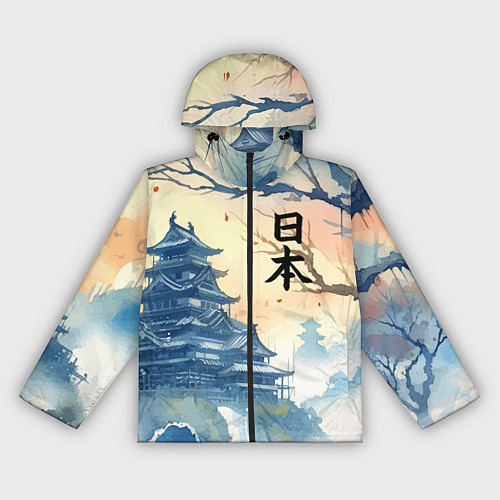 Женская ветровка Japanese landscape - watercolor / 3D-Черный – фото 1