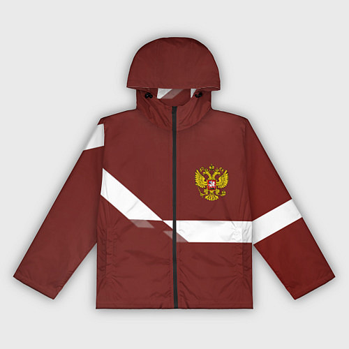 Женская ветровка Россия спорт геометрия / 3D-Черный – фото 1