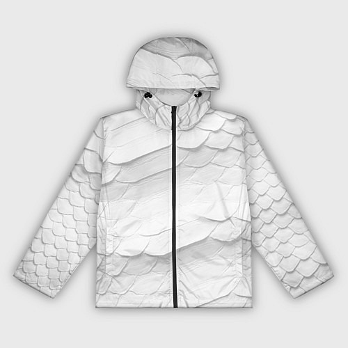 Женская ветровка Белая чешуя змеи / 3D-Черный – фото 1