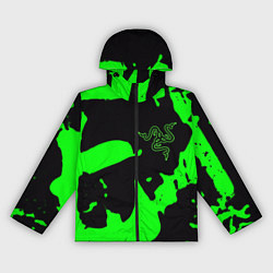 Ветровка с капюшоном женская Razer кислотный стиль краски, цвет: 3D-черный