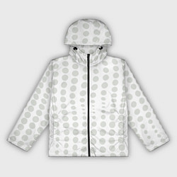 Ветровка с капюшоном женская Пятнистые оптические круги - абстрактная иллюзия, цвет: 3D-черный