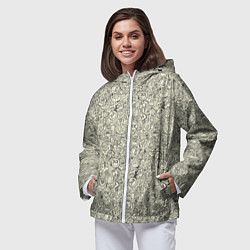 Ветровка с капюшоном женская Смайл и человечки, цвет: 3D-белый — фото 2