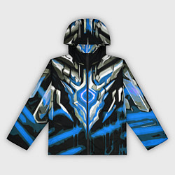 Ветровка с капюшоном женская Абстрактная синяя руна, цвет: 3D-черный