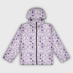 Ветровка с капюшоном женская Узоры и лица, цвет: 3D-черный