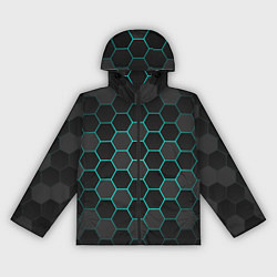 Ветровка с капюшоном женская Геометрия сотовой брони, цвет: 3D-черный